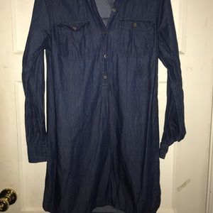 Chambray shirt dress